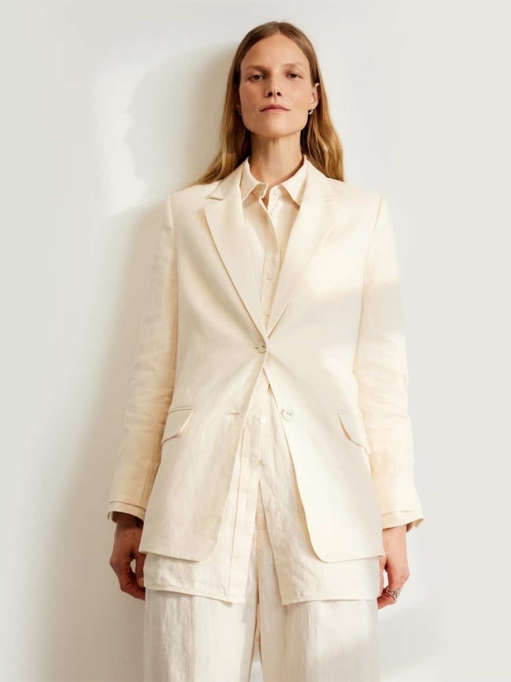 Everlane The Oversized Linen Blazer Jacket - Size 8 - Ivory NWOT